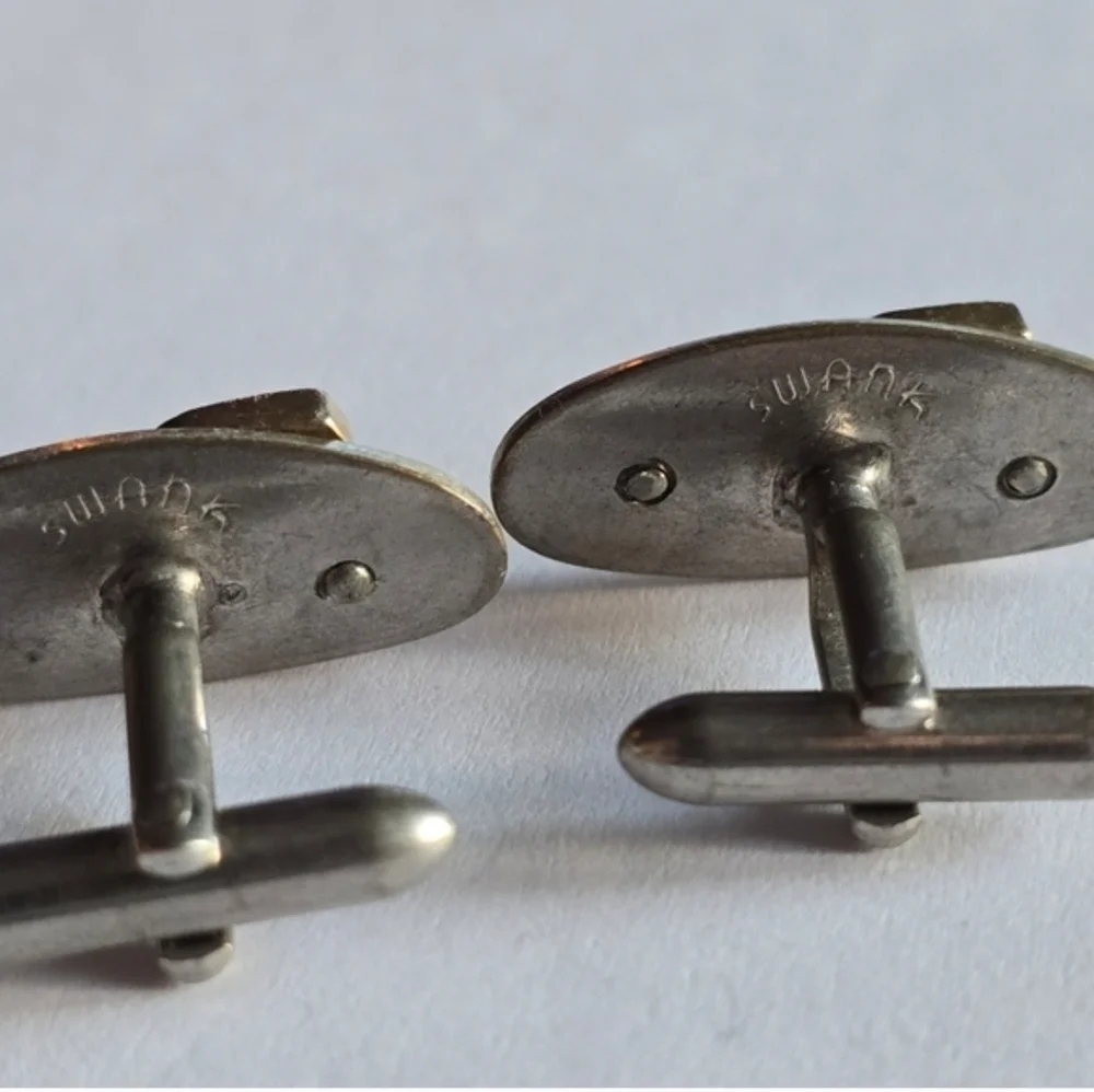 Vintage Pete cuff links name jewelry Peter gold silver tone cufflinks